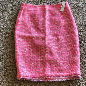 j Crew neon fuchsia pencil skirt